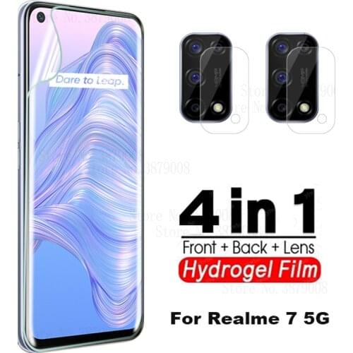 4-in-1 Hydrogel Film for oppo realme 7 5G protective film for orro realme 7 realmi 7 5g screen protector film safety not glass