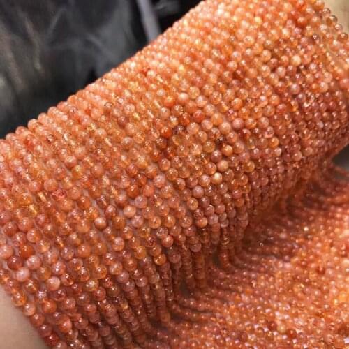 Icnway 38cm Natural Strawberry Quartz 3-4mm round Beads Diy Jewelry Necklace Bracelet Earrings Loose Beads