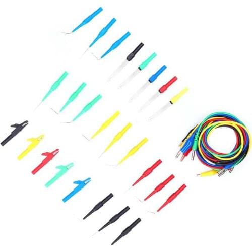 Power meter power monitor Banana Connector Test Cable to Crocodile Clip Plug Line Wire Set Kit with Back Probe digital