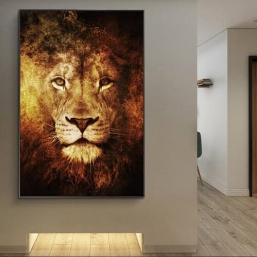 Lion of Judah Canvas Painting Nordic Art Posters and Prints Abstract Lions Head Animals on The Wall Art Pictures Home Decoration