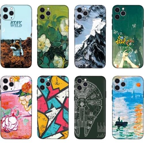 Cute Matte Skins Film Wrap Skin Phone Back Sticker For iPhone 11 12 Pro Max 7 8 Plus X XS MAX XR Colorful Cartoon Sticker