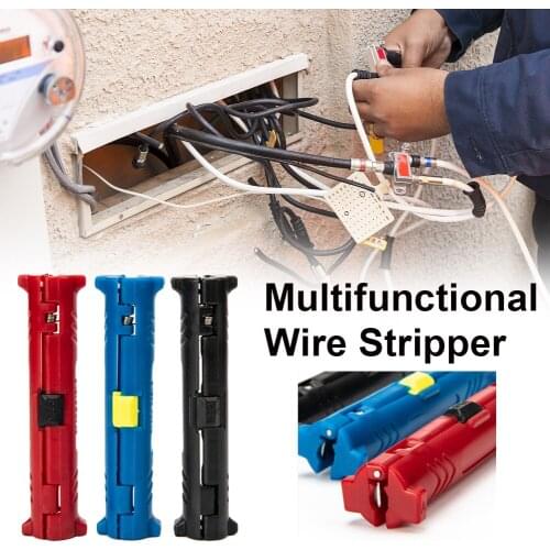 Multi-function Wire Stripper Pen Decrustation Pliers Rotary Coaxial Cable Stripping Knife Cutting Machine Cable Puller Tools