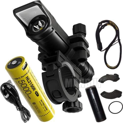 Nitecore BR25 1400 Lumen High Performance Ultra Compact Bike Light+ 5000mAh 21700 NL2150R USB Rechargeable Battery Free Shipping