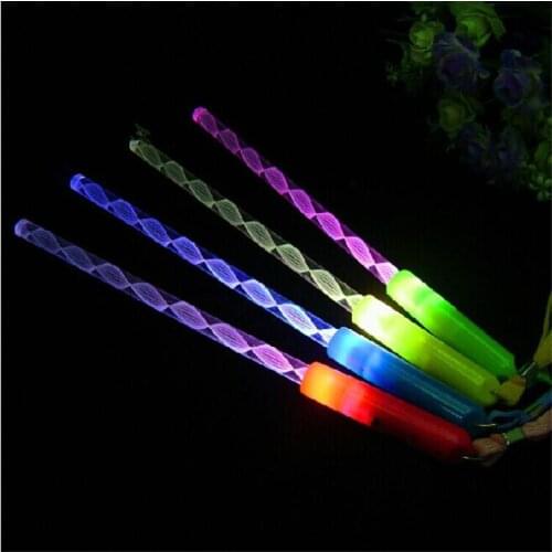 New led light cheering Rave Glow Sticks Acrylic Spiral Flash Wand For Kids Toys Christmas Concert Bar Birthday Party Supplies