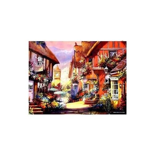New 2016 Needlework Diy Diamond Painting 5d Cross Stitch Color Sewing Knitting Needles Diamond Embroidery Scenic Different House
