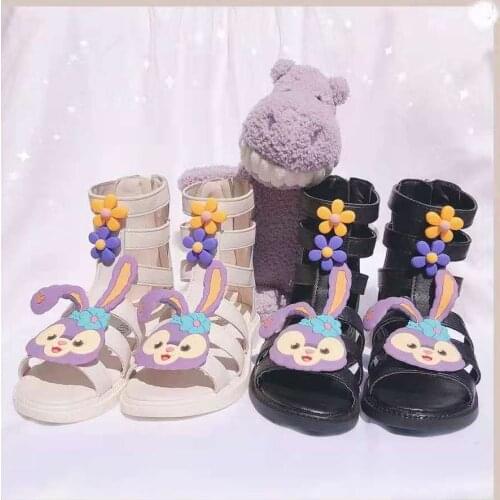 Disney cartoon girls new soft non-slip princess shoes girls fashion roman sandals girls flat sandals