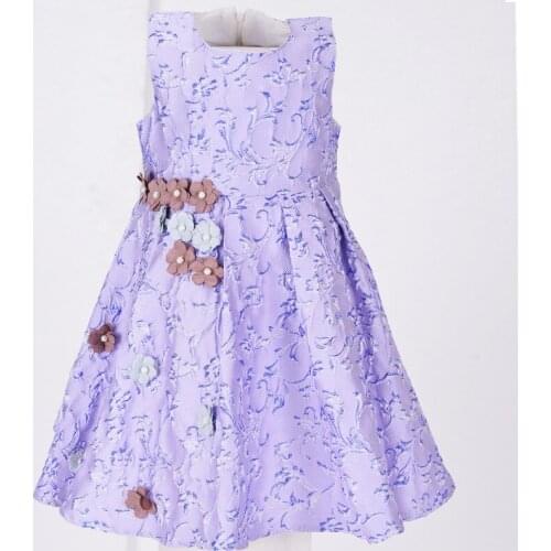 Flower Girls Embroidered Dresses For New Year Clothes Party Tollder Girls Sleeveless Wedding Dress Child Party Vestidos Costume