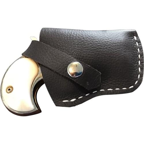 Western Derringer With Leather Holster Kit Old West Mini Pistol Pack Pocket Steampunk Cowboy Gear Tactical Concealed Props Wear