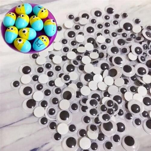 500Pcs Self Adhesive Doll Eyes 6/8/10/12/15mm Mixed for DIY Toys Dolls Craft Accessory Eyeball for Scrapbook