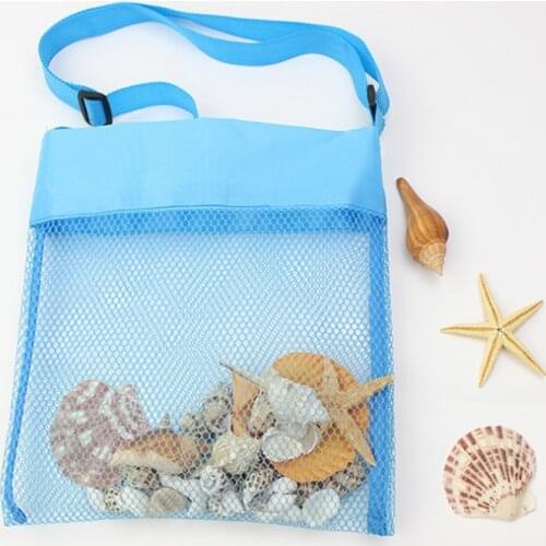 2pcs/set Mesh Bag Tote Beach Storage Shell Net Bag Girls Handbags Children Kids Sand Object Collect Toys