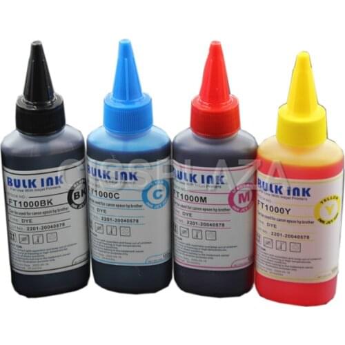 UP 4x 100ml universal use dye ink for Ink Cartridge compatible for Epson Workforce Pro WF-4720 WF-4725 WF-4740 wf4720 printer