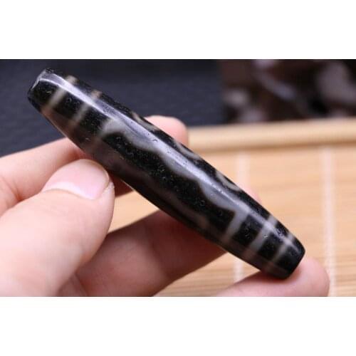 Magic Tibetan Old Agate 78MM 5 EYE 8 stripe Totem dZi Bead pendant