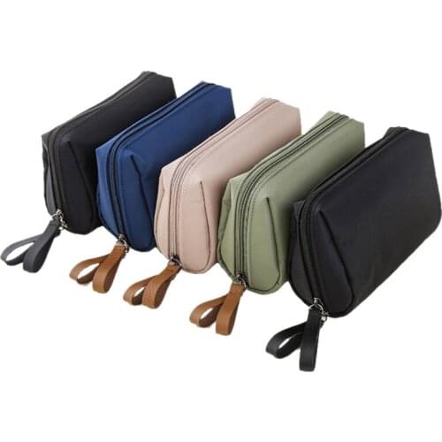 1 Pcs Solid Cosmetic Bag Women Makeup Bag Pouch Toiletry Bag Waterproof Makeup Organizer Case