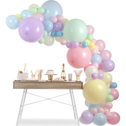 104pcs Unicorn Balloon Garland Kit Candy Balloon Arch Baby Shower Theme Party Supplies Rainbow Girl Birthday Backdrop Decoration