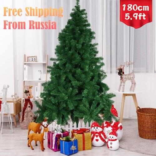 180cm Artificial Christmas Tree Encryption Green Tree Decorations with Holder Base Christmas Decoration Home Decor