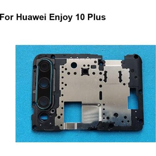 2PCS For Huawei Enjoy 10 Plus Back Frame shell case cover on the Motherboard and Back Camera Glass Lens Cover Circle 10Plus
