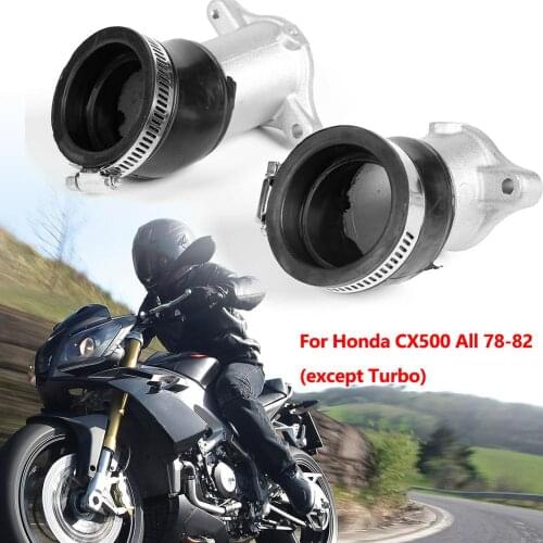 2pcs/set Motorcycle Carburetor Intake Excellent Rubber and Aluminum Process Manifolds Boot for Honda CX500 All 78-82