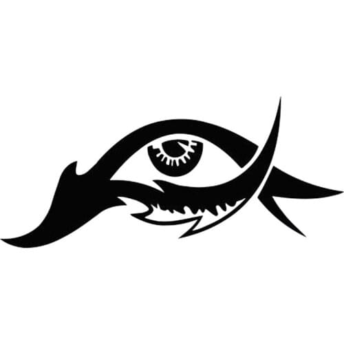 28.3*12.7CM Silhouette Fashion Tribal Eye Car Sticker Interesting Motorcycle Vinyl Decals Black/Silver C7-1409