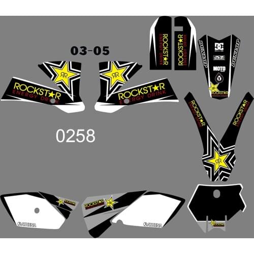 3M 0258 Motorcycle Team Graphic & Backgrounds Decal Stiker Kits for KTM SX85 2003 2004 2005