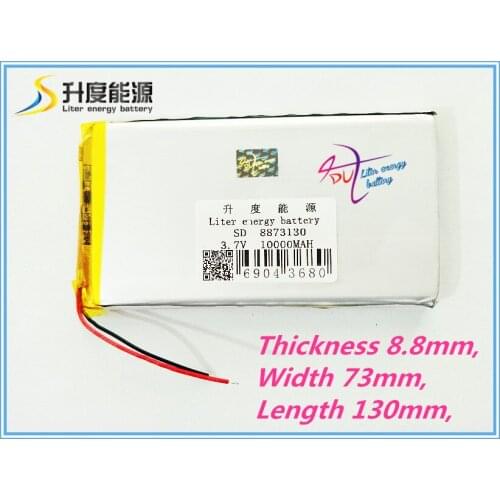 Rechargeable lipo battery cell 8573130 DVD GPS 3.7V 8873130 10000mah tablet battery brand tablet gm lithium polymer battery