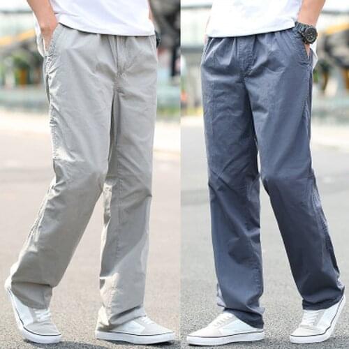Mens Casual Pants Breathable Quick Dry Loose Wide Leg New Fashion Trousers Spring Autumn Cargo Pants Plus Size 5XL 6XL