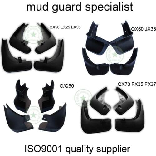 Mud guard flaps/splash/fender for INFINITI QX QX50 EX25 EX35 JX35 QX60 FX37 QX70 Q50 Q70L,ISO9001 quality, free shipping to Asia