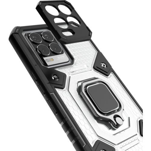 Realme 8 Pro Back Case Camera 360 Protect Magnetic Ring Holder Shell for OPPO Realme 8 Case Realmi 8Pro Bumper Cover Shockproof