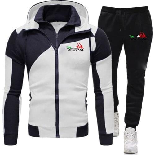 Spring Autumn Decal design Mens Benelli TRK 502X Printing Jacket Sport Suits Male Hoodies Fashion Fitness sweater Sweatpant Set