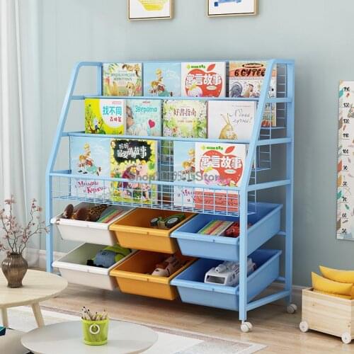 Childrens Bookshelf Picture Book Toy Storage Rack Integrated Household Economical Baby Small Subway Art Rack