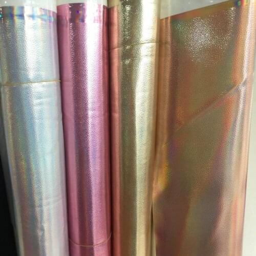 Fantasy Metal coating synthetic PU leather material