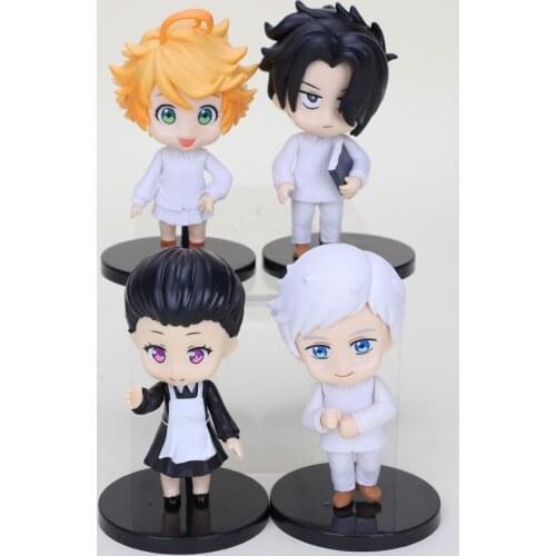 4pcs The Promised Neverland Figure Anime The Promised Neverland Action Model Emma Norman Ray PVC Figure Toys