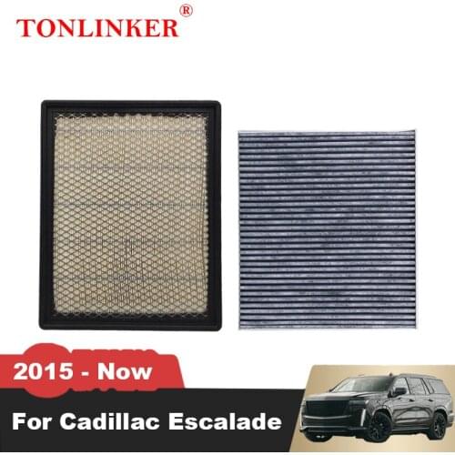TONLINKER Air Filter Cabin Filter For Cadillac Escalade 6.0CVT 6.2AT 2007-2014 2015-2021 2022- 22845992 88986533 Car Accessories