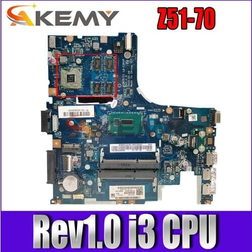 KEFU Z51-70 motherboard Fit For Lenovo Z51-70 motherboard AIWZ0/Z1 LA-C281P Rev1.0 i3 CPU 100% tested original mainboard