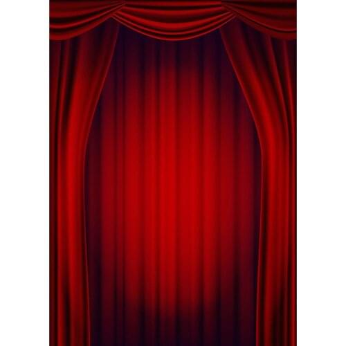 Red Curtain Stage Carnival Photo Backgrounds Vinyl Cloth Backdrop for Children Birthday Baby Shower Photoshoot Photography Props