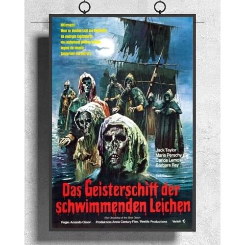 L211 THE GHOST GALLEON Movie Horror of the Zombies Silk Fabric Poster Art Decor Indoor Painting Gift
