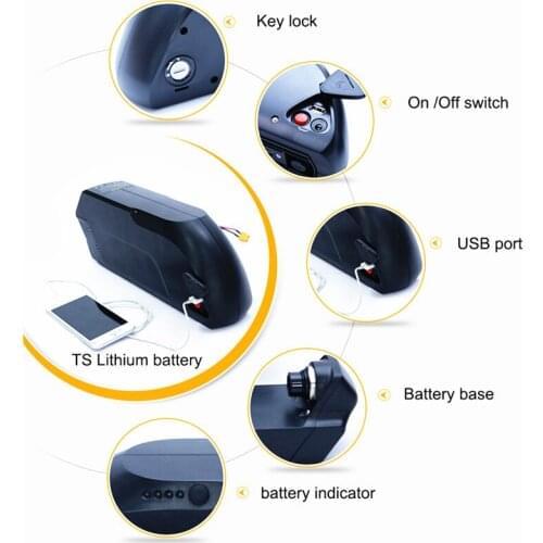 52V Ebike battery 12.8AH LG 18650 Electric Bike lithium ion battery With 2A Charger for Electric Bicycle