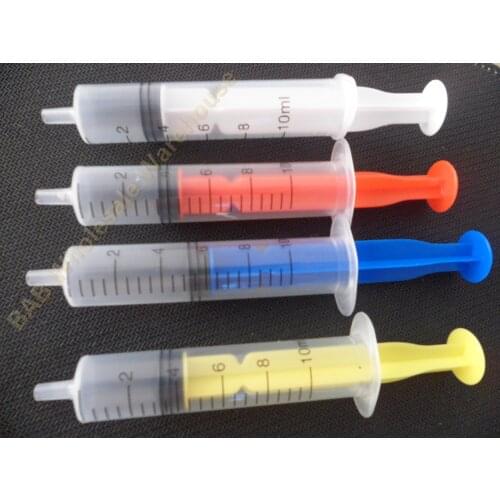 4 colour x 10ml Luer lock Industrial dispensing Syringes(glue syringe/sealant epoxy syringe/liquid dispenser)