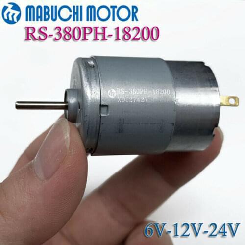 MABUCHI RS-380PH-18200 DC 6V 12V 18V 24V Mini Carbon Brush Long Life Mute Motor