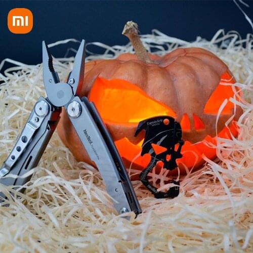 XIAOMI Multitool With Pliers, Scissors, Screwdriver, Wire Stripper, Bottle Opener, Saw and Ruler Stainless Steel Frame Lock Tool