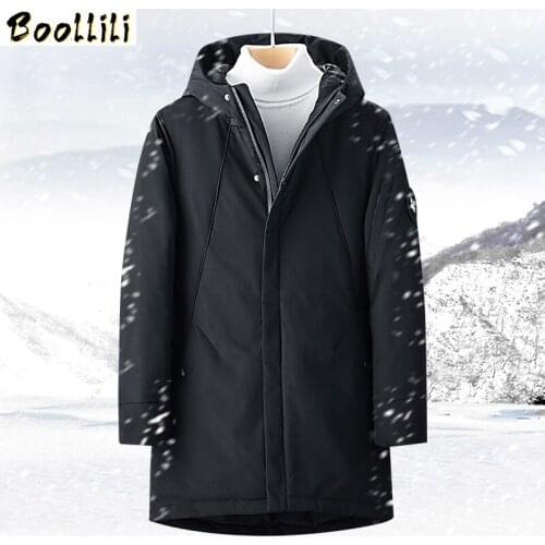 2020 Winter White Duck Down Jacket for Men Warm and High Quality Jackets Fashion Windproof Coat Long Coat Men Down Coat