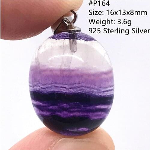 Top Natural Colorful Fluorite Pendant Jewelry For Women Lady Men Healing Gift Crystal Oval Beads 925 Silver Reiki Gemstone AAAAA
