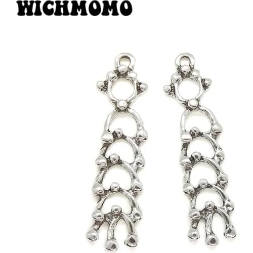 2019 New Fashion 4pieces/bag 54*14mm Retro Zinc Alloy Geometric Charms Pendant for DIY Necklaces Earrings Jewelry Accessories