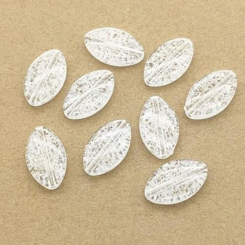 New Arrival! 24x15mm 320pcs Clear Crack Oval Shape Beads For Hand Made Necklace Earrings DIY parts,Jewelry Findings & Components