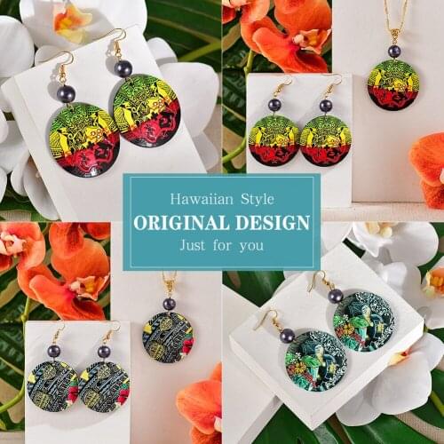 Hawaiian New Designer Earrings Female Samoa Marshall Polynesian Style Acrylic Drop Dangle Earrings Earring for Women Summer 2021