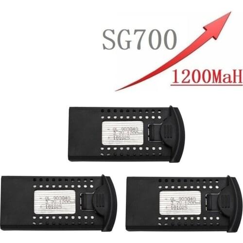 Upgrade 3.7V 1200mAh Li-po Battery for DM107S SG700 S169 RC Quadcopter Spare Parts 3.7v Drone Rechargeable Battery 903048 3pcs