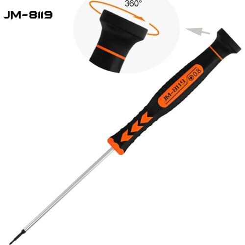 JAKEMY JM-8119 Single Precision Screwdriver Plastic Handle Magnetic CR-V Bits for Eyeglass Pad Mobile Phone Repair