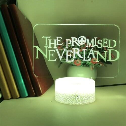 Bedside 3D Lamp Anime Night Light 3D LED The Promised Neverland Nightlight Hotel Club Fans Room Atmosphere Decor APP Control