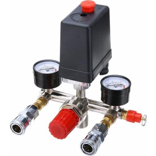 90-120PSI Single Hole Pressure Switch Bracket Pressure Gauge Safety Bama Valve Control Valve Regulator