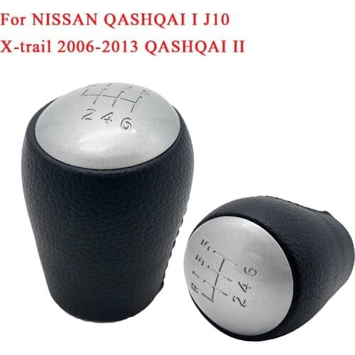 6 Speed Car MT Gear Shift Knob Lever Shifter Handle Stick Head Handball For NISSAN QASHQAI I J10 X-trail 2006-2013 QASHQAI II