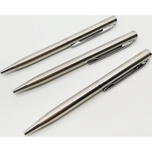Stainless Steel Ball Point Pen. Small Rotating Ball Point Pen 10cm Metal Ball Point Pen Pocket Mini Pen Office & School Pen